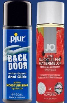 Набор лубрикантов pjur backdoor Comfort water glide 30 мл + System JO H2O Watermelon (60 мл) LB389 фото