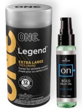 Набор из 12 шт ONE Legend Extra Large + Пролонгатор Sensuva - ON Bold (29 мл) SOS9060 фото