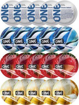 Набор с 20 шт ONE Classic Select + ONE Fresh Mint + ONE Chocolate Strawberry + ONE Banana Split SOS8218 фото
