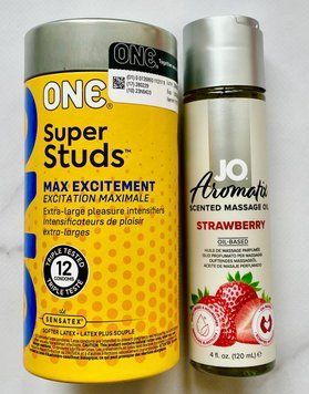 Набір 12 шт ONE Super Studs + System JO Aromatix Strawberry 120 мл SOS1698 фото