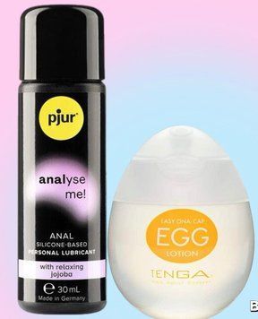 Набор лубрикантов pjur analyse me! Relaxing jojoba silicone 30 мл + Tenga Egg Lotion (65 мл) LB659 фото