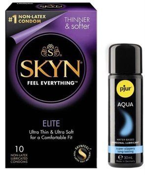 Комплект SKYN Elite 10 шт + Pjur Aqua 30 мл SOS13166 фото