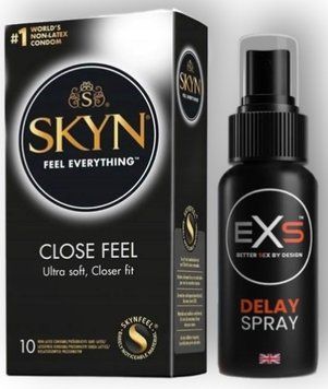 Набор из SKYN Close Feel (10 шт) + Пролонгатор EXS Delay Spray - 50 мл SOS8943 фото