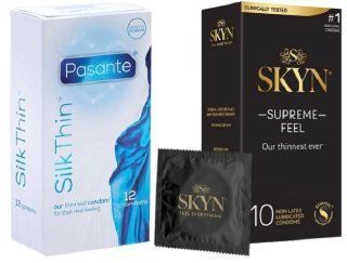 Набор с Skyn ​​Supreme Feel 10 штук + Pasante Silk Thin 12 шт  SOS8091 фото