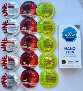 Набор 15 штук ONE Tattoo Touch, Flavor Waves, Glowing Pleasures + EXS NANO Thin(12 шт.) SOS3950 фото