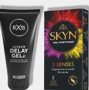 SKYN 5 Senses 5 шт + Пролонгатор EXS Delay Gel Ultra+ 100ml SOS5805 фото