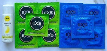 Набор EXS Extreme 5 шт + EXS Cooling 5 шт + Лубрикант pjur Woman Vegan 30 мл SOS3508 фото