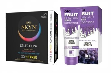 Акція SKYN 35 Selection + лубрикант OLO Grape Secrets 120 мл (виноград) SOS7 фото