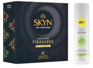 Комплект SKYN Pleasures 42 шт + Pjur MED Repair Glide 100 мл SOS13266 фото