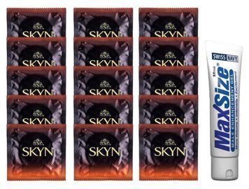 Комплект Skyn Warming 15 шт + Swiss Navy Max Size Cream (10 мл)  SOS14484 фото