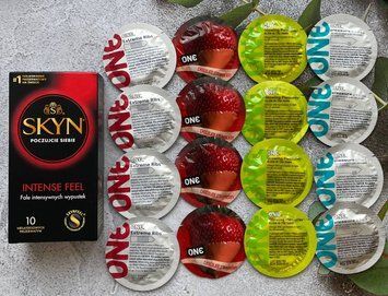 Всего 26 штук Skyn ​​Intense Feel + ONE Extreme Ribs, Pleasure Plus, Flavor Waves, Glowing Pleasures SOS2298 фото