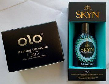 Набор OLO Feeling Ultrathin - ультратонкий -001 (10 штук) + Лубрикант на водной основе SKYN AQUA FEEL, 80 мл SOS1204 фото