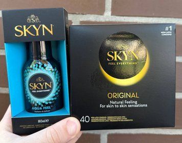 SKYN ORIGINAL &ndash; 40 шт та Лубрикант SKYN AQUA FEEL &ndash; 80 мл SOS593 фото
