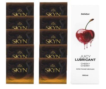 Комплект SKYN passion daiquiri 10 шт. + Лубрикант Satisfyer Juicy Lubricant Cheeky Cherry 300 мл SOS12614 фото