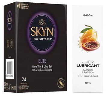 Набор Лубрикант Satisfyer Mango&Passion 300 мл + SKYN Elite 24 шт. SOS12832 фото
