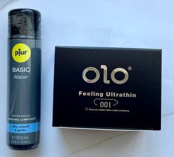 Набор OLO Feeling Ultrathin 001 10 шт + Лубрикант pjur Basic waterbased 100 мл SOS2048 фото