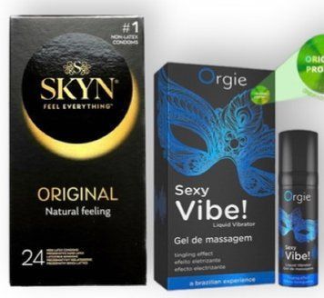 SKYN ORIGINAL 24 шт + SEXY VIBE для чутливих, 15 мл ORGIE SOS6879 фото