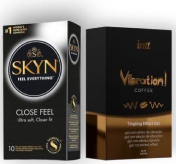 SKYN Close Feel 10 штук + Intt Vibration Coffee (15 мл) SOS6779 фото