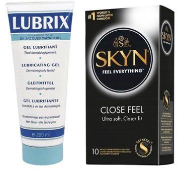 Набор из Лубриканта на водной основе Lubrix (200 мл) + SKYN Close Feel 10 шт. SOS8800 фото
