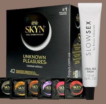 Набір SKYN Pleasures, 42 шт-6 видів + Стимулювальний бальзам  Bijoux Indiscrets Slow Sex Oral sex balm SOS5119 фото