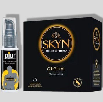 SKYN Original, 40 шт + Пролонгатор pjur Superhero Serum 20 мл SOS5219 фото