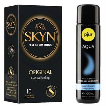 Комплект SKYN Original 10 шт + Pjur Aqua 100 мл SOS13216 фото