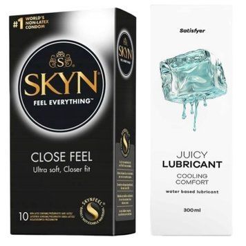 Набір Лубрикант Satisfyer Cooling Comfort 300 мл + SKYN Close Feel 10 шт. SOS12782 фото