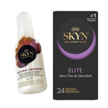 Набір Skyn Elite 24 шт + Лубрикант Skyn Natural Harmony 80 мл SOS4338 фото