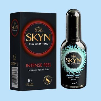 Набор SKYN Intense Feel 10 шт и Лубрикант Skyn ​​All Aqua Feel (80 мл) SOS4388 фото
