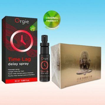 Пролонгатор для мужчин Time Lag, 25 мл. ORGIE+  OLO Gold Budda 10 шт  SOS6664 фото