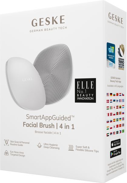 Щітка для обличчя GESKE Facial Brush 4в1 white HB0051 фото