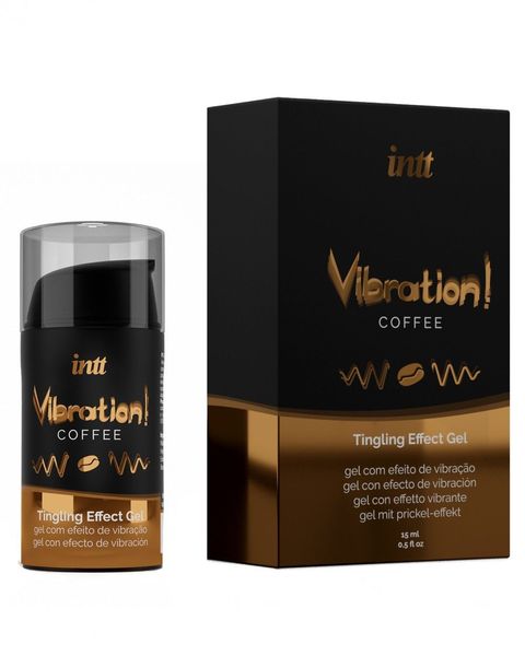 Жидкий вибратор Intt Vibration Coffee (15 мл), густой гель, вкусный, действует до 30 минут SO3511 фото