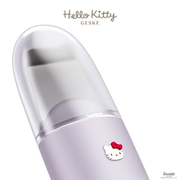 Микротоковый скраббер для кожи и устранение черных точек GESKE MicroCurrent Skin Scrubber&Blackhead Remover 9в1 Hello Kitty purple HB0252 фото