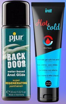 Набор лубрикантов pjur backdoor Regenerating 30 мл + Intt Hot & Cold (100 мл LB474 фото