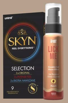 Набір Skyn Selection 9 шт + Гель INTT Lick Me Kissable Gel Peach 50 мл SOS5113 фото