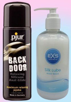 Набор лубрикантов pjur backdoor anal Relaxing jojoba silicone 30 мл + EXS Aloe vera silk lube 250 мл LB845 фото