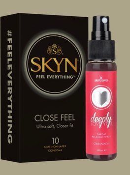 Набір SKYN Close Feel пачка 10 штук + Sensuva - Deeply Love You Cinnamon (29 мл) SOS5016 фото