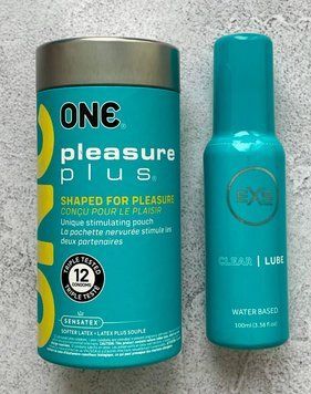 Набор ONE Pleasure Plus 12 шт. - Лубрикант EXS Clear Lube 100 мл. SOS2581 фото