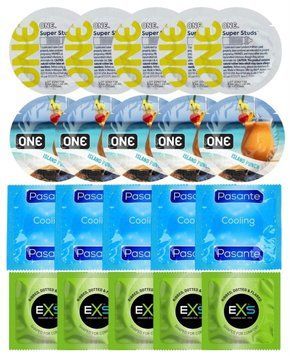 Набор 20 шт 𝐎𝐍𝐄 𝐒𝐮𝐩𝐞𝐫 𝐒𝐭𝐮𝐝𝐬 + ONE Island Punch + Pasante Cooling + EXS EXTREME 3 в 1 SOS7299 фото