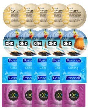 Набор 20 шт ONE 𝐕𝐀𝐍𝐈𝐒𝐇 𝐇𝐲𝐩𝐞𝐫𝐭𝐡𝐢𝐧 + ONE Island Punch + Pasante Cooling + EXS EXTRA SAFE SOS7249 фото