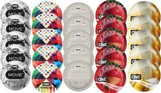 Набір з 25 шт One Move + ONE Ribs + ONE Dome + ONE Chocolate Strawberry + ONE Banana SOS8405 фото