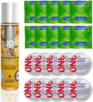 набор 20 шт Pasante + ONE + System JO H2O Juicy Pineapple (30 мл) SOS4673 фото