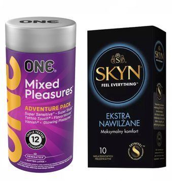 Комплект Skyn Exstra Lube 10 шт + ONE Mixed Pleasures SOS1834 фото