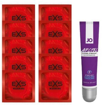 Комплект EXS Warming 10 шт + JO Arctic Cooling Clitoral Gel (10 мл) SOS14320 фото