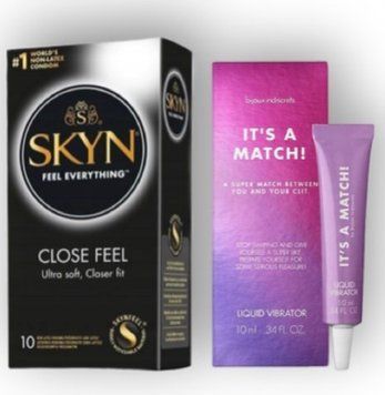 SKYN Close Feel 10 штук + Bijoux Indiscrets Clitherapy Liquid Vibrator &ndash; IT'S A MATCH SOS6765 фото