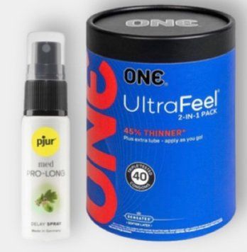 ONE Ultra Feel 40 шт - Пролонгатор pjur MED Prolong Spray 20 мл SOS6274 фото