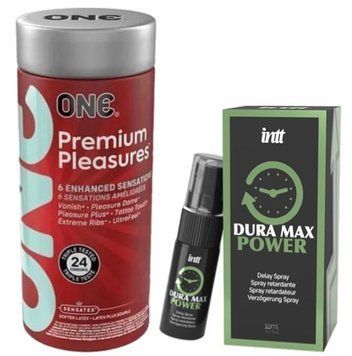 Набор из 24 шт ONE Premium Pleasures + Пролонгатор Intt Dura Max Power (12 мл) SOS9390 фото