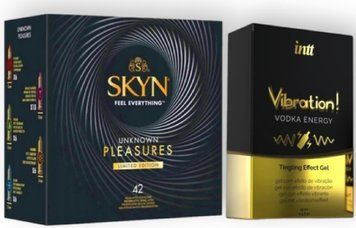 SKYN Pleasures, 42 шт + Intt Vibration Vodka (15 мл) SOS6915 фото
