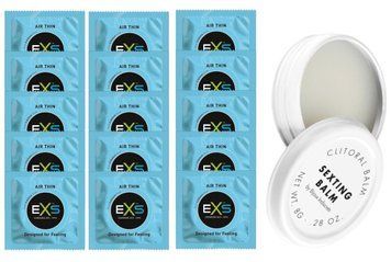 Комплект EXS Air Thin 15 шт + Bijoux Indiscrets Sexting Balm SOS14804 фото