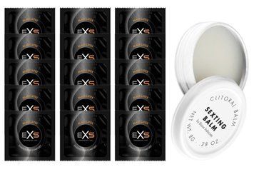 Комплект EXS Black Latex 15 шт + Bijoux Indiscrets Sexting Balm SOS14661 фото